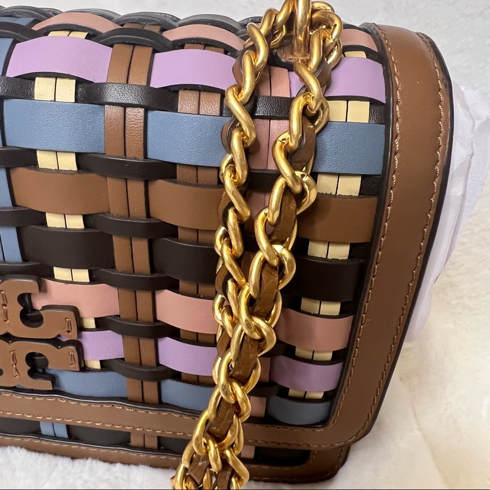 ⚠️ SOLD ⚠️NWT Tory Burch Britten Woven Small Adjustable Shoulder Bag - Picture 10 of 13